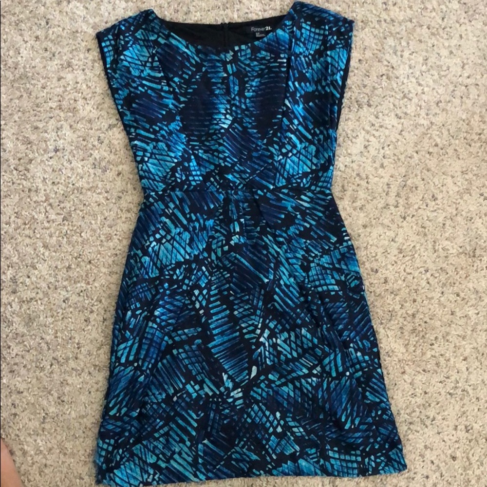 Forever21 Blue Silk Dress